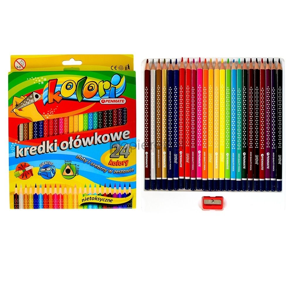 Kredki ołówkowe 24 kolory Kolori 