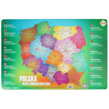 Podkład na biurko Mapa administracyjna Polski 36,5x55 cm Happy Color