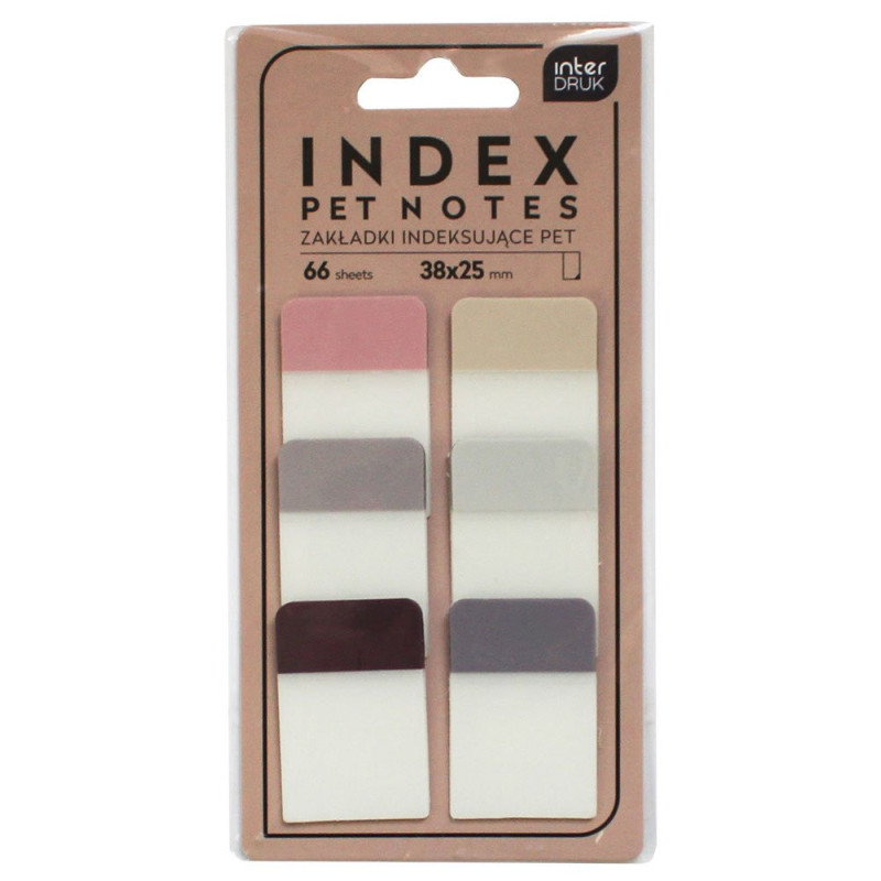 Zakładki indeksujące Intedruk Pet Nude 38x25 mm