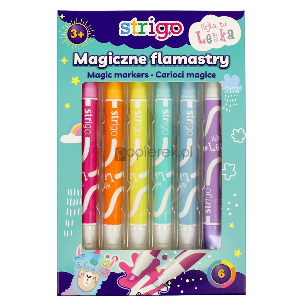 Magiczne flamastry Strigo 6 kolorów
