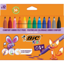 Flamastry mazaki BIC Jumbo Comfort 12 kolorów