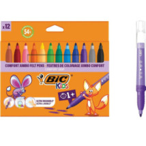 Flamastry mazaki BIC Jumbo Comfort 12 kolorów