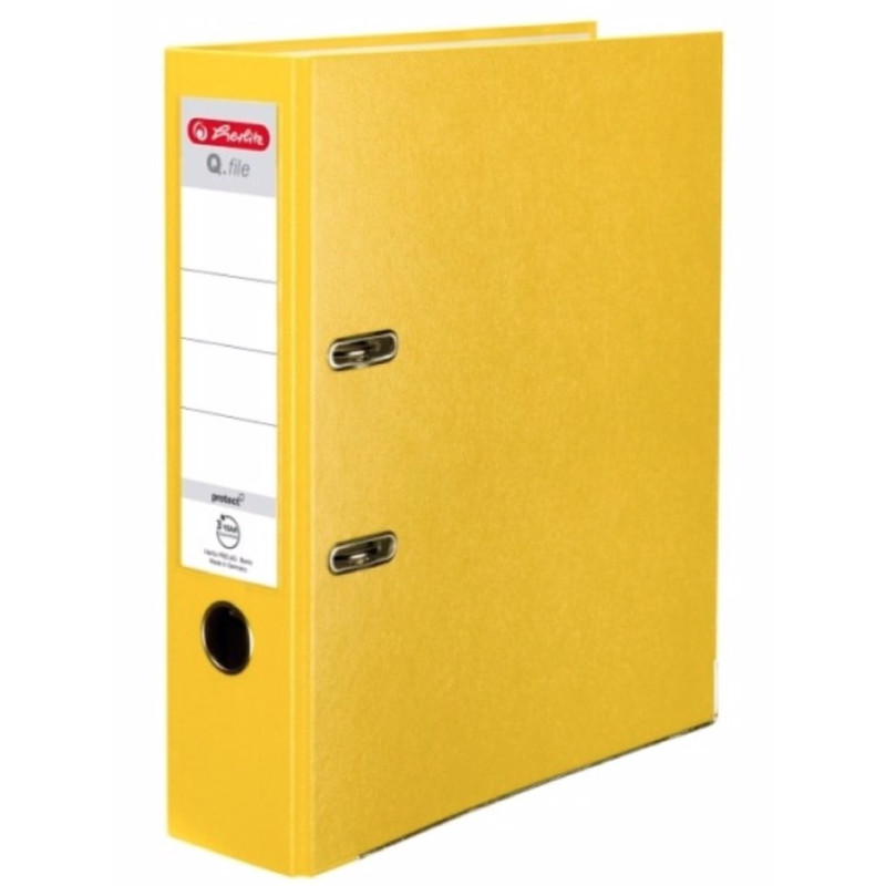 Segregator A4 żółty 80mm Herlitz Q.FILE