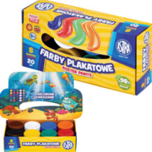 Farby plakatowe 8 kolorów 20ml Astra