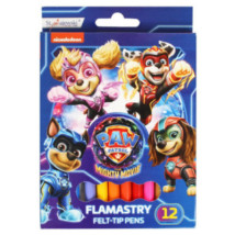 Flamastry szkolne 12 kolorów Psi Patrol