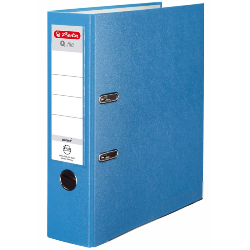 Segregator Herlitz Q'File A4 8cm niebieski
