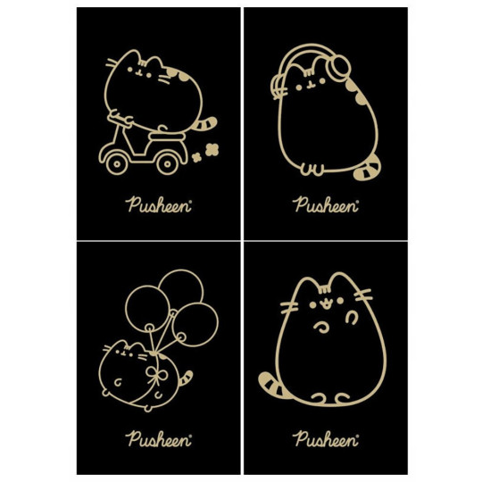 Zeszyt w kratkę A5 Pusheen Gold 60 kartek