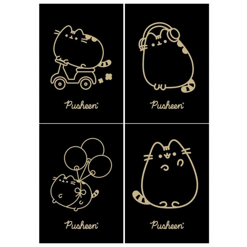 Zeszyt w kratkę A5 Pusheen Gold 60 kartek