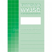 Ewidencja wyjść w godzinach służbowych A4