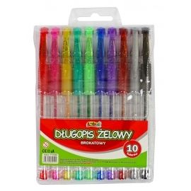Długopis żelowy Kolori brokatowy 10 kolorów