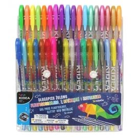 Długopisy żelowe 36 kolorów Kidea