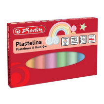 Plastelina pastelowa 8 kolorów Herlitz