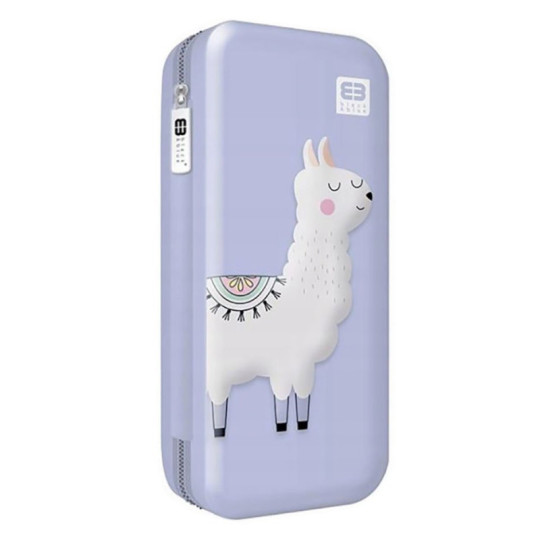Piórnik jednokomorowy 3D pastel Lama