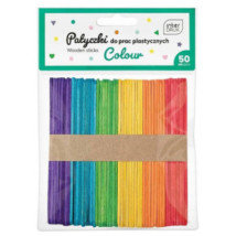 Kolorowe patyczki do prac plastyczny Interdruk 113x10 mm 50 szt.
