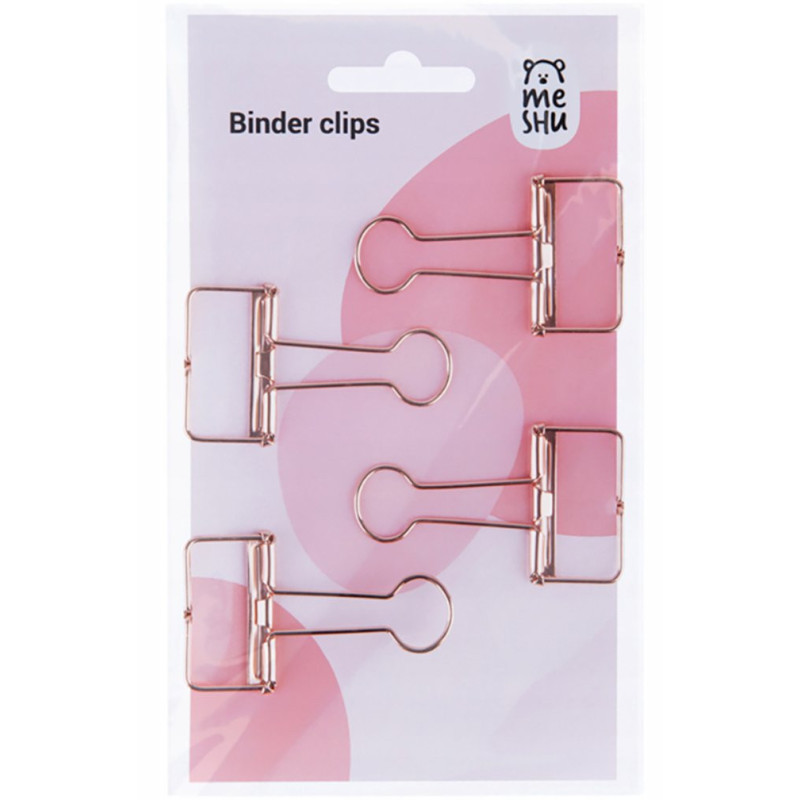 Klipy metalowe 32mm Rose Gold 4 szt. Meshu
