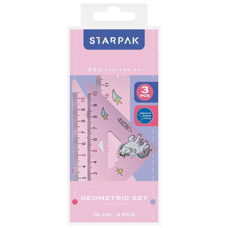 Zestaw geometryczny 3 elementy Unicorn Starpak