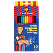Kredki ołówkowe trójkątne FC BARCELONA 12 kolorów