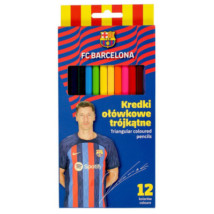 Kredki ołówkowe trójkątne FC BARCELONA 12 kolorów