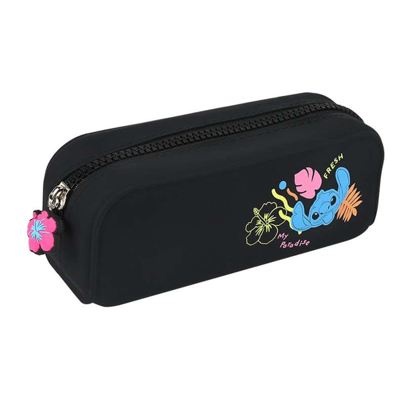 Piórnik silikonowy 1 zamek Stitch czarny CoolPack