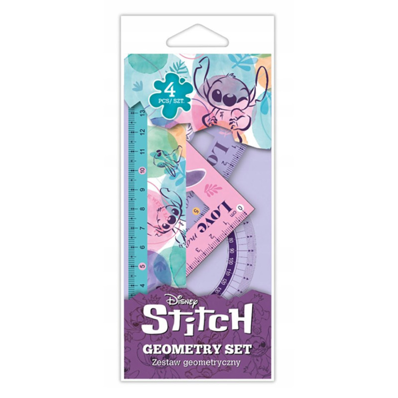 Zestaw geometryczny Stitch 4 sztuki Lilo&Stitch pastel