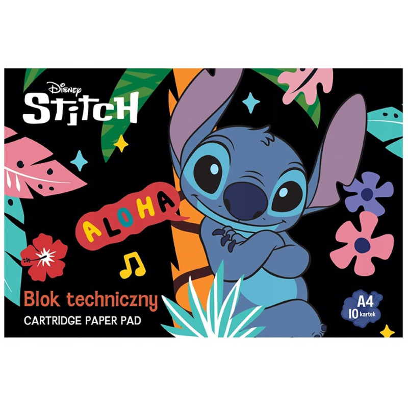 Blok techniczny A4 biały Stitch Aloha