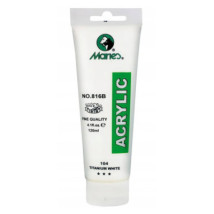 Farba akrylowa biała  120 ml. Maries