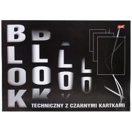 Blok techniczny z czarnymi kartkami, format A3 10k