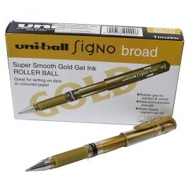 Długopis żelowy złoty Uni-ball Signo Um-153