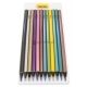 Kredki ołówkowe metaliczne Strigo 12 kolorów + temperówka