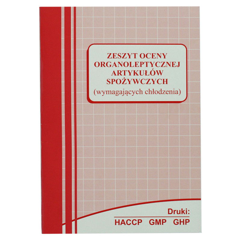 Zeszyt oceny organoleptycznej artykułów spożywczych (wymagających chłodzenia) nr 602
