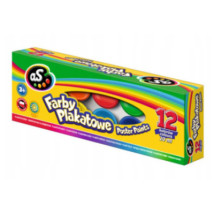 Farby plakatowe Astra AS 12 kolorów 20 ml