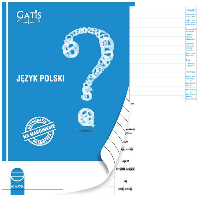 ZESZYT A5/60K J.POLSKI ZE SŁOWNIKIEM