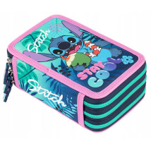 Piórnik 3 komory z wyposażeniem Lilo i Stitch Stay Cool