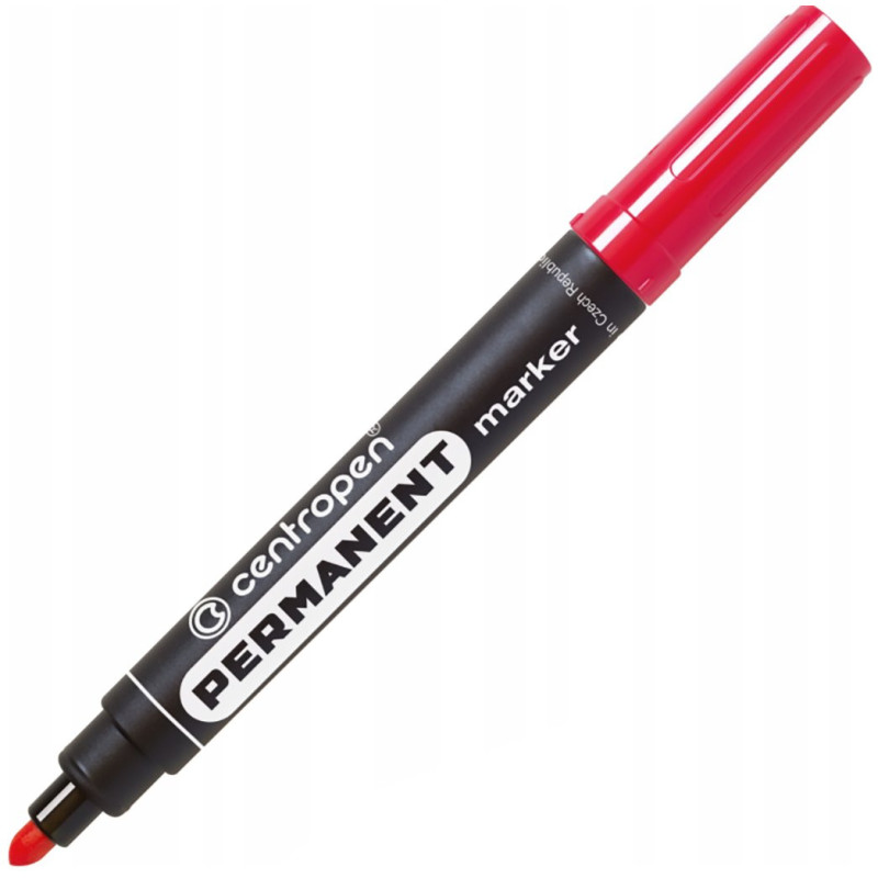 Marker permanentny czerwony Centropen 2,5mm