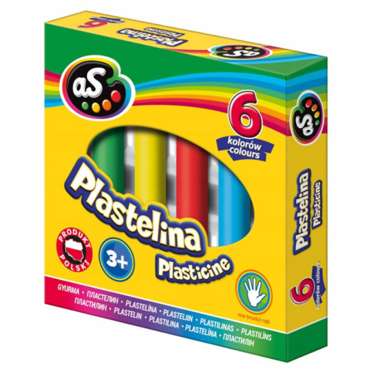 Plastelina szkolna astra AS 6 kolorów