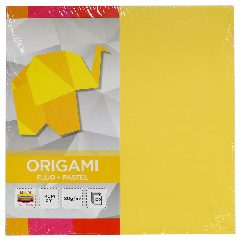 Papier kolorowy do origami 14x14 cm 100 ark.