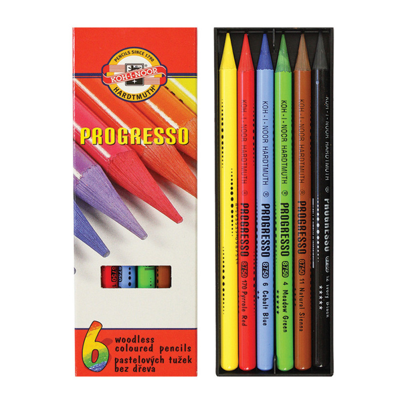 Kredki bezdrzewne Progresso 6 sztuk Koh-I-Noor