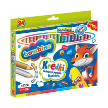 Kredki w drewnie grube Bambino 24 kolory + temperówka