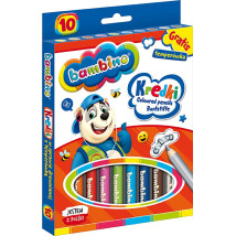 Bambino grube kredki w drewnianej oprawie 10 kolorów
