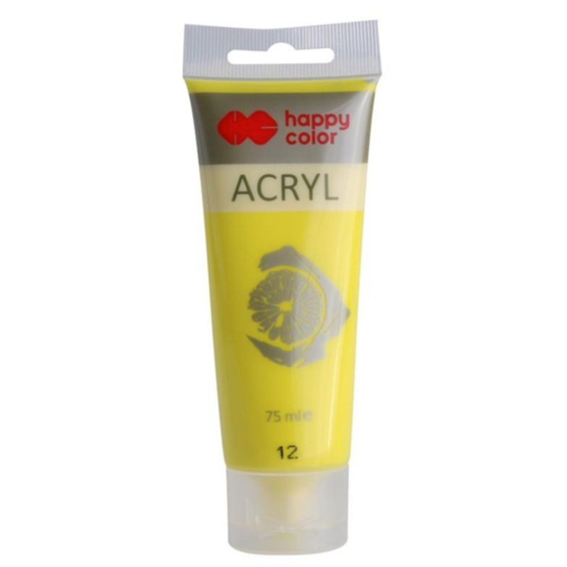 Farba akrylowa cytrynowa Happy Color 75 ml