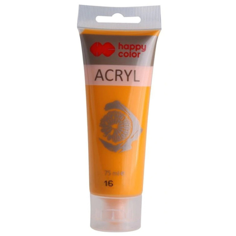 Farba akrylowa ciemnożółty Happy Color 75 ml