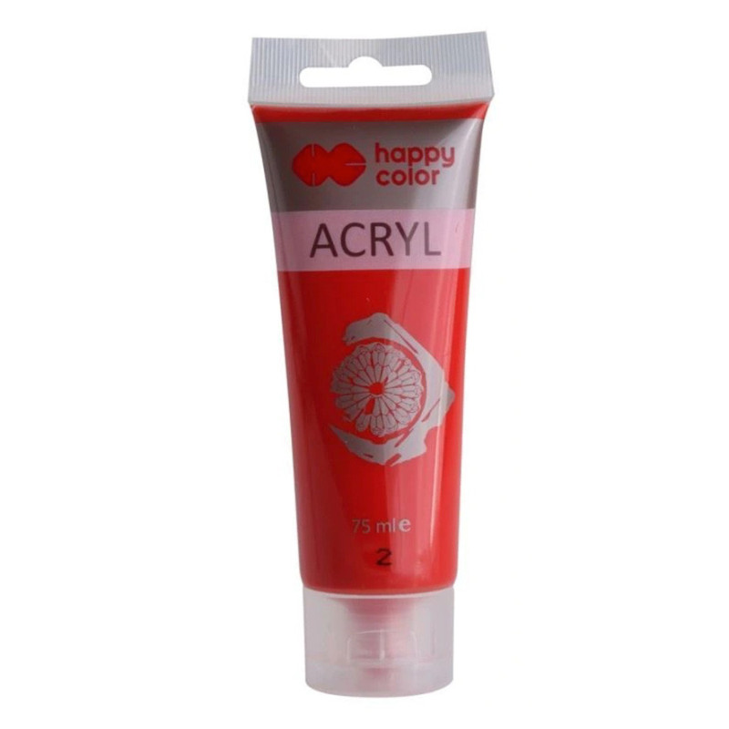 Farba akrylowa czerwona nr 2 Happy Color 75 ml
