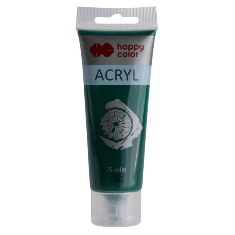 Farba akrylowa zielona ciemna Happy Color 75 ml