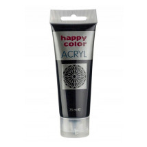 Farba akrylowa czarna Happy Color 75 ml
