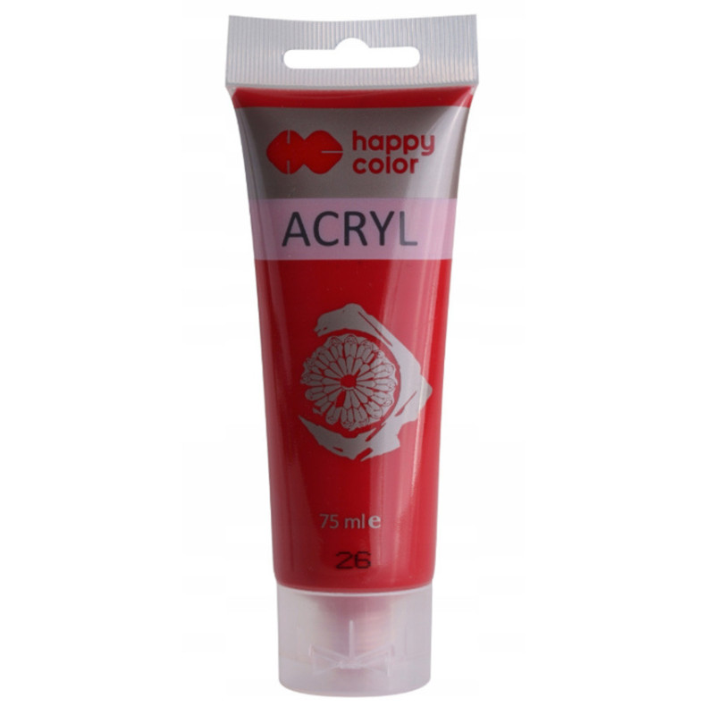Farba akrylowa czerwony ciemny Happy Color 75 ml