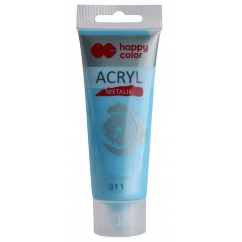 Farba akrylowa niebieski metalik Happy Color 75 ml