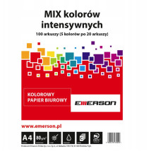 Papier ksero kolorowy A4/80G 100 arkuszy MIX INTENS