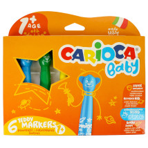 Pisaki Mazaki Carioca Baby Misiaki 6 kolorów od 1+