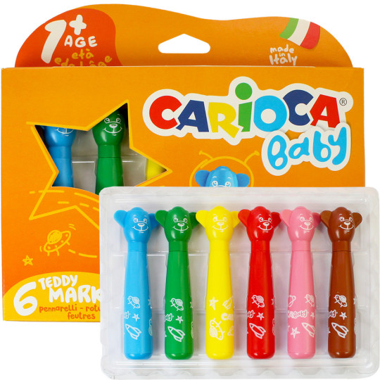 Pisaki Mazaki Carioca Baby Misiaki 6 kolorów od 1+