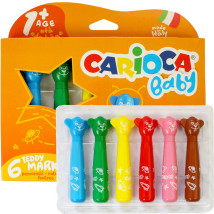 Pisaki Mazaki Carioca Baby Misiaki 6 kolorów od 1+